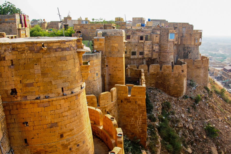 Be sure to see the great walls of Jaisalmer Fort on your Rajasthan road trip from Delhi