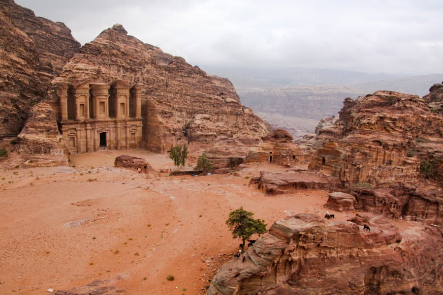 The hand-carved Monastery in ancient Petra, one of the world's best adventures.