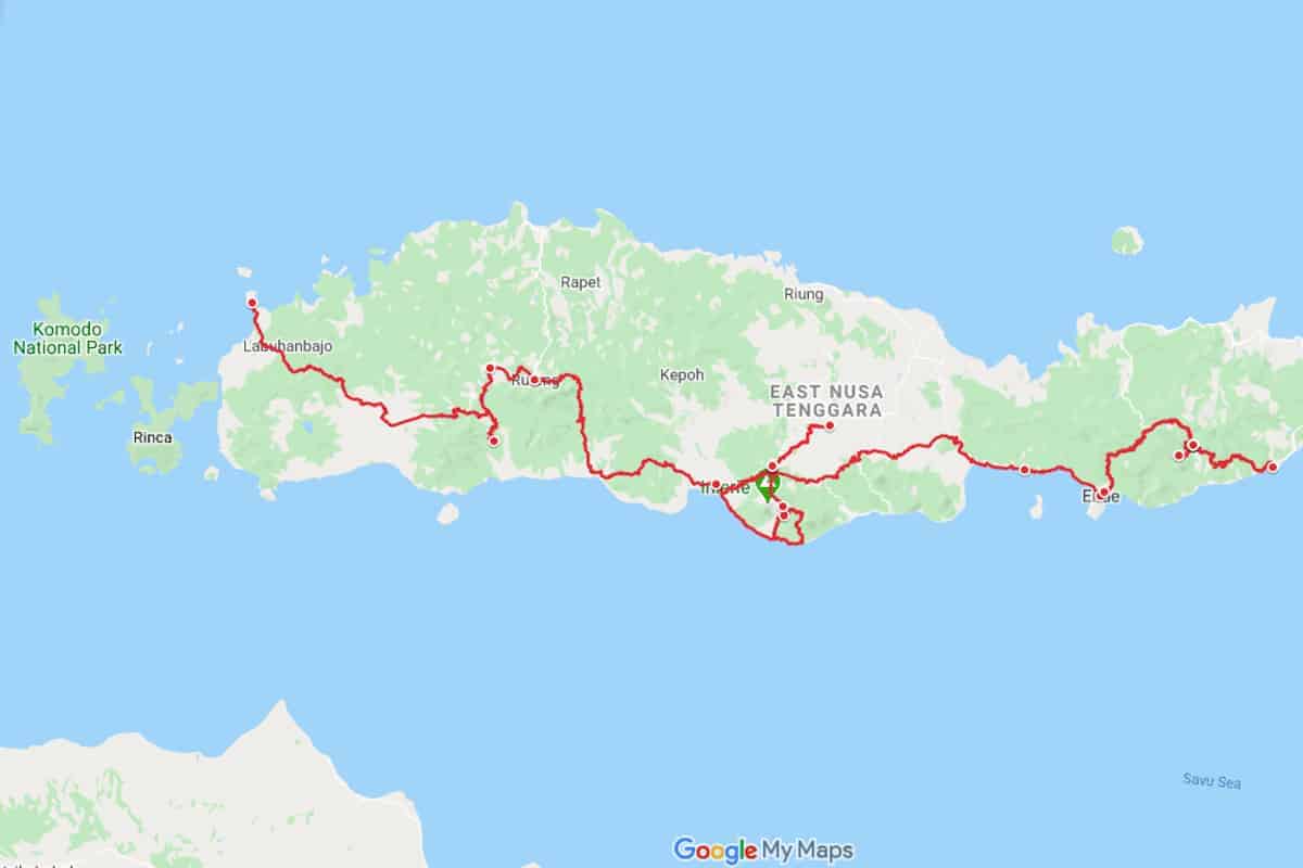 Flores Road Trip Map