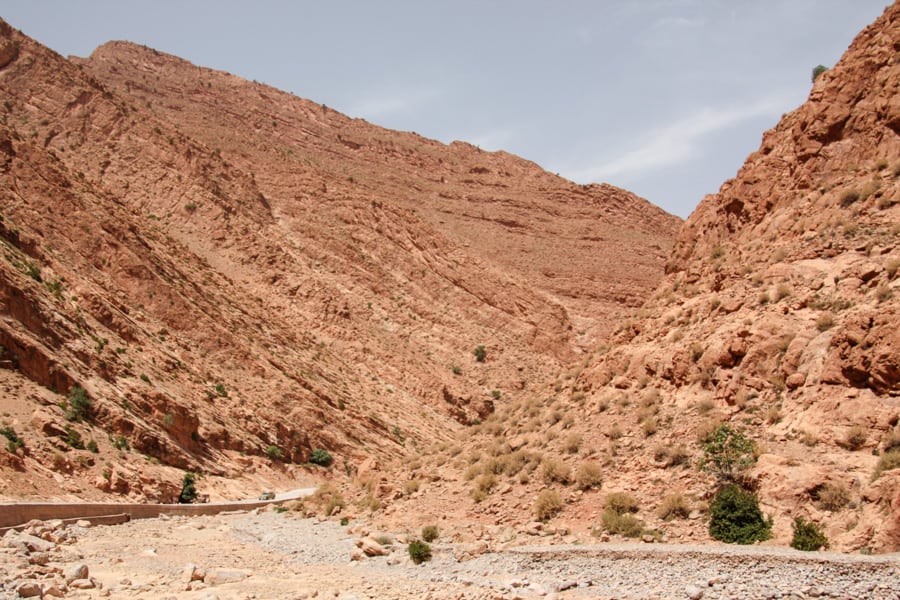 Mountains and gorge views on a bucket list road trip in Morocco.