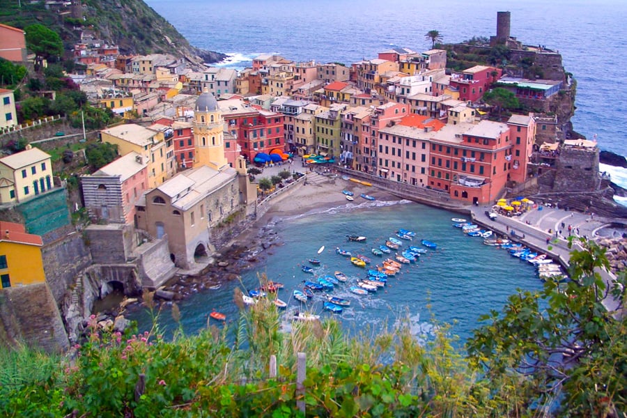 Colourful Vernazza on the Cinque Terre.