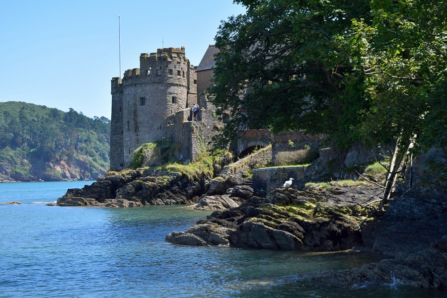 Dartmouth Castle sits on the rocky banks of the River Dart.