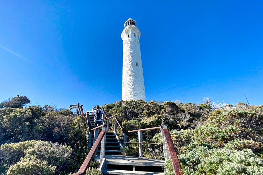 Tall and majestic, Cape Leeuwin Lighthouse is another highlight of a road trip in Western Australia.