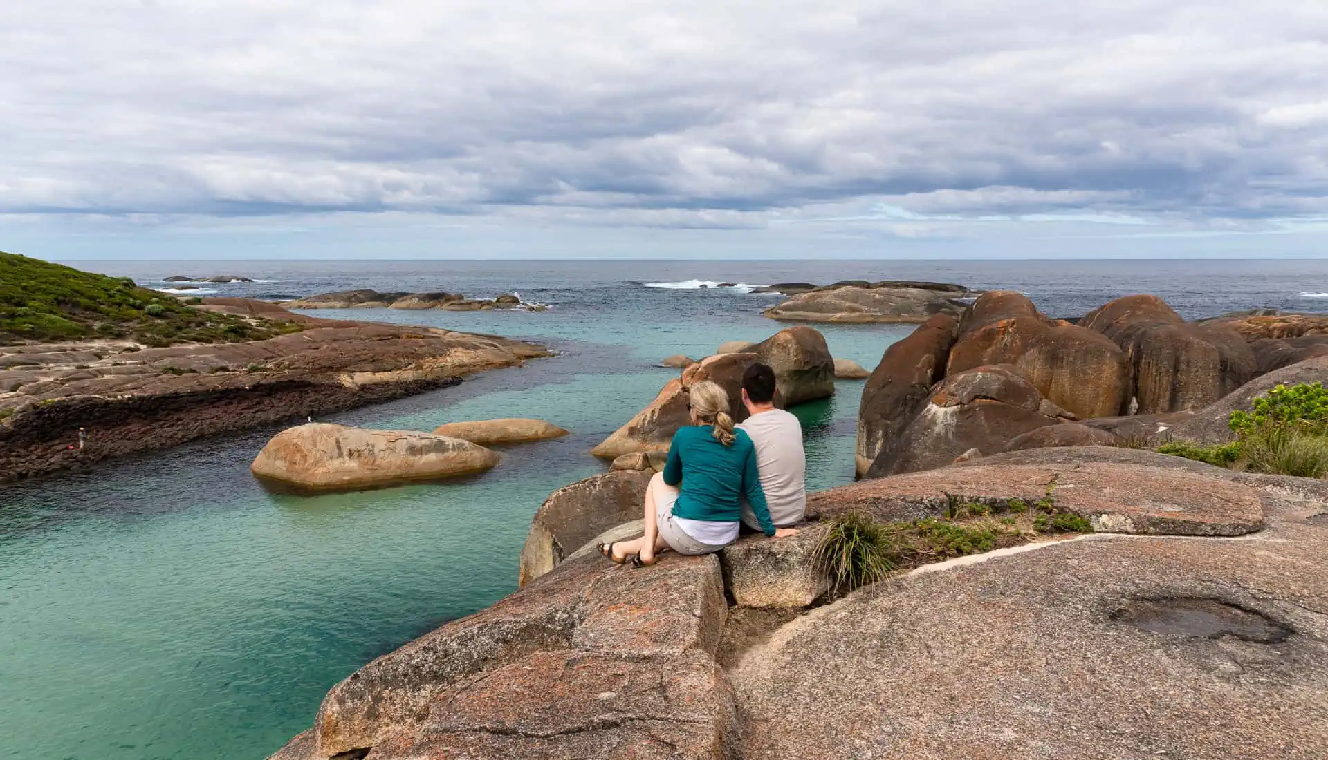 Looking out over spectacular Elephant Rocks on a Perth to Albany Road Trip - 2-Week Self-Drive Itinerary.