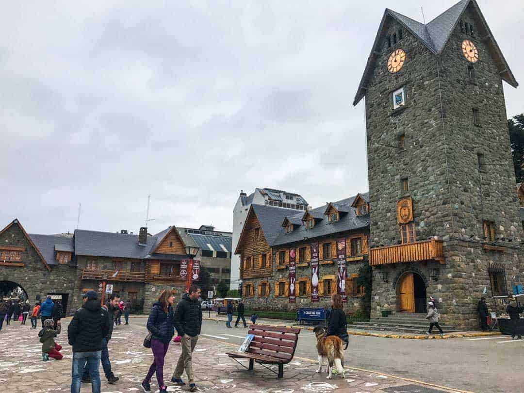 Tourists enjoy strolling through the Civic Centre at the heart of the Centro Historico, one of many Bariloche attractions.