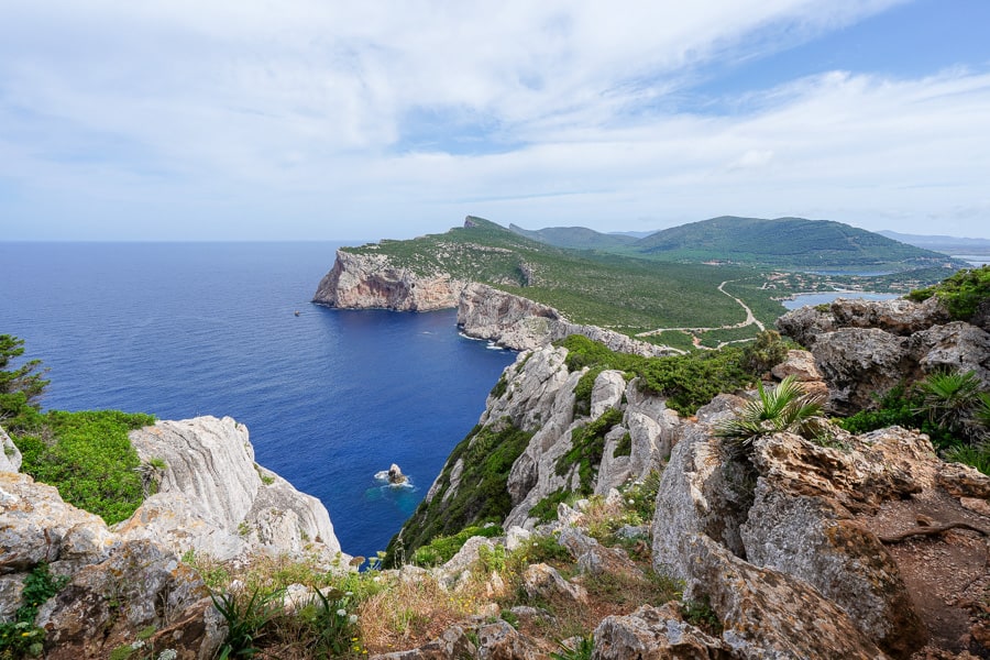 Stunning peninsula and ocean views from inside Grotta delle Brocche.