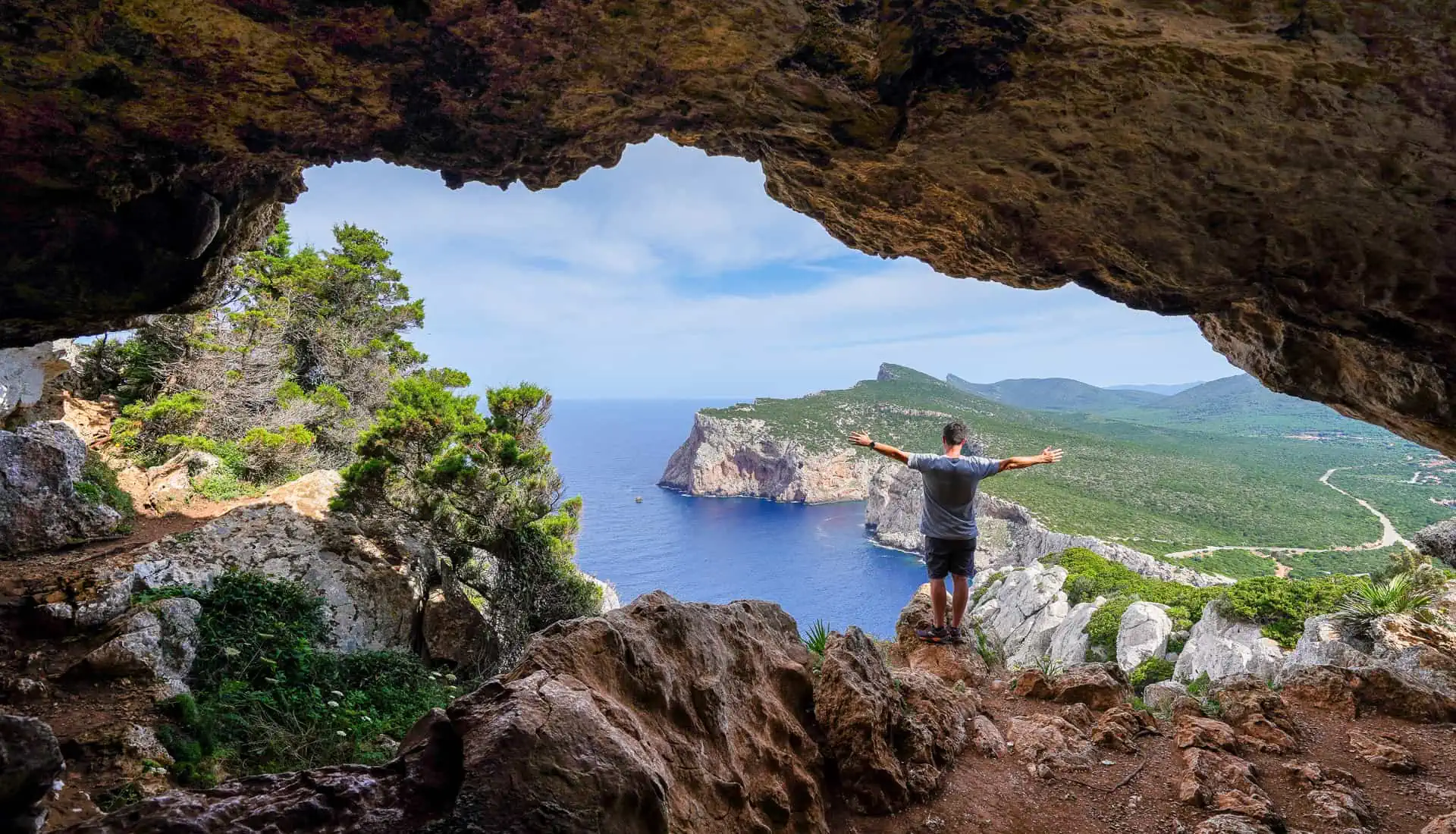 The incredible ocean and peninsula views from Grotta delle Brocche Rotte were a highlight of our Sardinia Itinerary