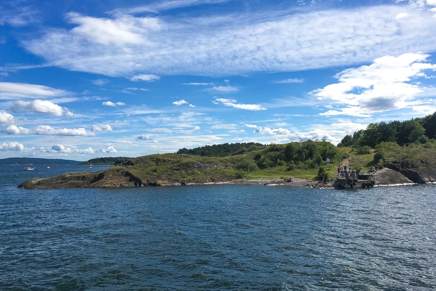 One of Oslofjord’s lush green islands, which can be visited by public ferry as part of your Oslo itinerary.