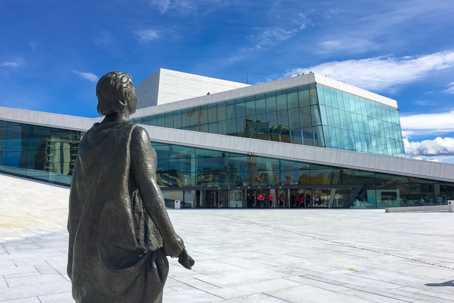 Visit Oslo’s iconic Opera House to appreciate its iceberg inspired beauty on the edge of Oslofjord.