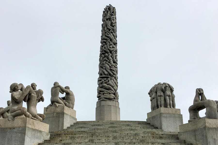 The 14-metre high Monolith forms the centrepiece of Vigeland Park, another must visit highlight of any Oslo itinerary.