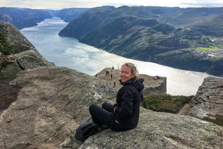 Enjoying panoramic views over Pulpit Rock and across Lysefjord during our 2 weeks in Norway.