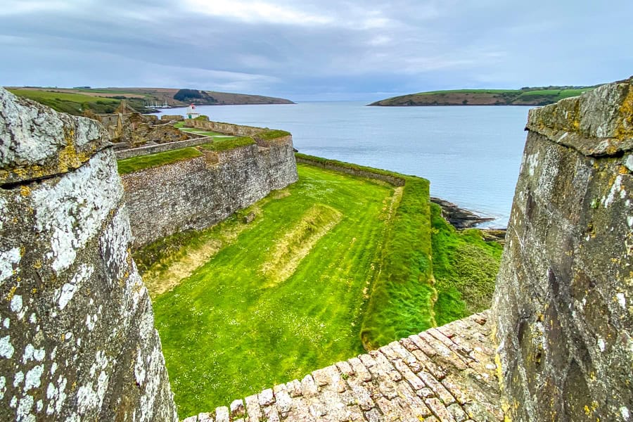 Moody views of Kinsale Harbour from the walls of Charles Fort – a perfect way to start your Ireland road trip itinerary.