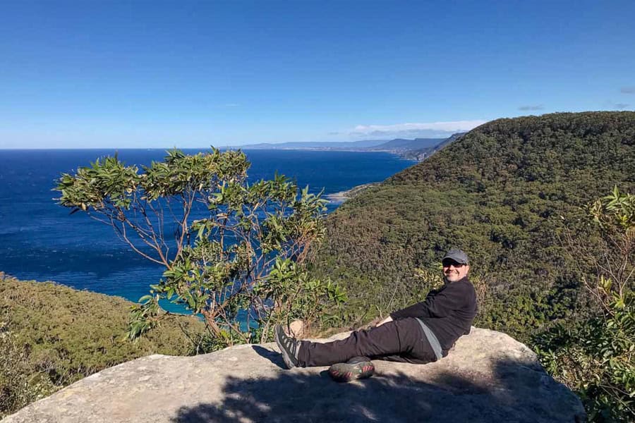 Views to the south coast from Werrong Lookout at the Royal National Park in Sydney.